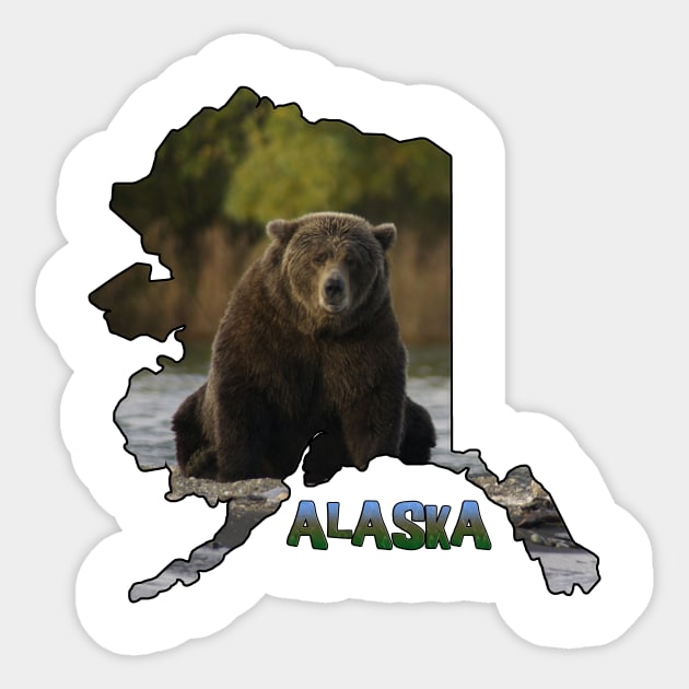 Alaska (Grizzly Bear) Sticker by gorff